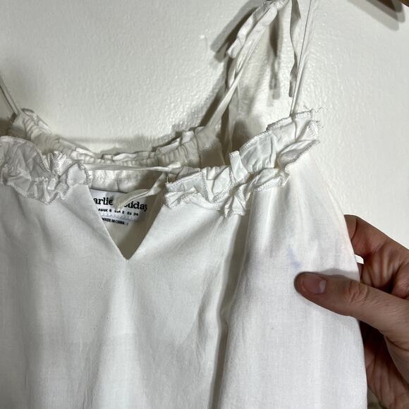 Charlie Holiday Senorita White Cotton Maxi Dress LAST CALL - Picture 4 of 12